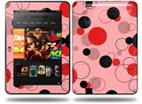 Lots of Dots Red on Pink Decal Style Skin fits Amazon Kindle Fire HD 8.9 inch