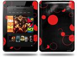 Lots of Dots Red on Black Decal Style Skin fits Amazon Kindle Fire HD 8.9 inch