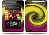 Alecias Swirl 01 Yellow Decal Style Skin fits Amazon Kindle Fire HD 8.9 inch