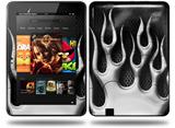 Metal Flames Chrome Decal Style Skin fits Amazon Kindle Fire HD 8.9 inch