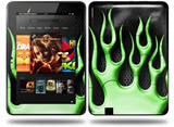 Metal Flames Green Decal Style Skin fits Amazon Kindle Fire HD 8.9 inch
