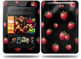 Strawberries on Black Decal Style Skin fits Amazon Kindle Fire HD 8.9 inch