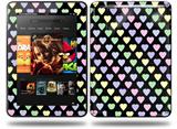 Pastel Hearts on Black Decal Style Skin fits Amazon Kindle Fire HD 8.9 inch