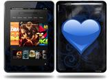 Glass Heart Grunge Blue Decal Style Skin fits Amazon Kindle Fire HD 8.9 inch