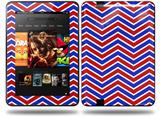Zig Zag Red White and Blue Decal Style Skin fits Amazon Kindle Fire HD 8.9 inch