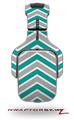 Zig Zag Teal and Gray Decal Style Skin (fits Tritton AX Pro Gaming Headphones - HEADPHONES NOT INCLUDED) 