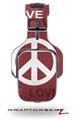 Love and Peace Pink Decal Style Skin (fits Tritton AX Pro Gaming Headphones - HEADPHONES NOT INCLUDED) 