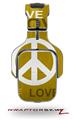 Love and Peace Yellow Decal Style Skin (fits Tritton AX Pro Gaming Headphones - HEADPHONES NOT INCLUDED) 