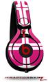 Skin Decal Wrap works with Beats Mixr Headphones Squared Fushia Hot Pink Skin Only (HEADPHONES NOT INCLUDED)