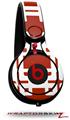 Skin Decal Wrap works with Beats Mixr Headphones Boxed Red Dark Skin Only (HEADPHONES NOT INCLUDED)