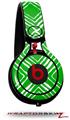 Skin Decal Wrap works with Beats Mixr Headphones Wavey Green Skin Only (HEADPHONES NOT INCLUDED)