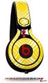 Skin Decal Wrap works with Beats Mixr Headphones Wavey Yellow Skin Only (HEADPHONES NOT INCLUDED)