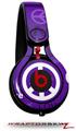 Skin Decal Wrap works with Beats Mixr Headphones Love and Peace Purple Skin Only (HEADPHONES NOT INCLUDED)