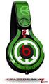 Skin Decal Wrap works with Beats Mixr Headphones Love and Peace Green Skin Only (HEADPHONES NOT INCLUDED)