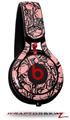 Skin Decal Wrap works with Beats Mixr Headphones Scattered Skulls Pink Skin Only (HEADPHONES NOT INCLUDED)