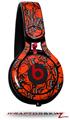 Skin Decal Wrap works with Beats Mixr Headphones Scattered Skulls Red Skin Only (HEADPHONES NOT INCLUDED)