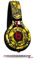 Skin Decal Wrap works with Beats Mixr Headphones Scattered Skulls Yellow Skin Only (HEADPHONES NOT INCLUDED)