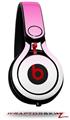 Skin Decal Wrap works with Beats Mixr Headphones Smooth Fades White Hot Pink Skin Only (HEADPHONES NOT INCLUDED)