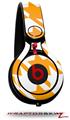 Skin Decal Wrap works with Beats Mixr Headphones Houndstooth Orange Skin Only (HEADPHONES NOT INCLUDED)