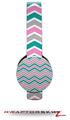 Zig Zag Teal Pink and Gray Decal Style Skin (fits Sol Republic Tracks Headphones - HEADPHONES NOT INCLUDED) 