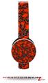 Scattered Skulls Red Decal Style Skin (fits Sol Republic Tracks Headphones - HEADPHONES NOT INCLUDED) 