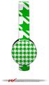 Houndstooth Green Decal Style Skin (fits Sol Republic Tracks Headphones - HEADPHONES NOT INCLUDED)
