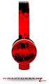 Big Kiss Lips Black on Red Decal Style Skin (fits Sol Republic Tracks Headphones - HEADPHONES NOT INCLUDED) 