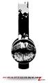 Big Kiss Lips White on Black Decal Style Skin (fits Sol Republic Tracks Headphones - HEADPHONES NOT INCLUDED) 