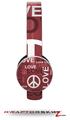 Love and Peace Pink Decal Style Skin (fits Sol Republic Tracks Headphones - HEADPHONES NOT INCLUDED) 
