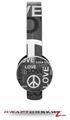 Love and Peace Gray Decal Style Skin (fits Sol Republic Tracks Headphones - HEADPHONES NOT INCLUDED) 