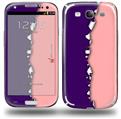 Ripped Colors Purple Pink - Decal Style Skin (fits Samsung Galaxy S III S3)
