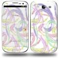 Neon Swoosh on White - Decal Style Skin (fits Samsung Galaxy S III S3)
