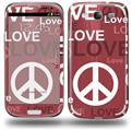 Love and Peace Pink - Decal Style Skin (fits Samsung Galaxy S III S3)