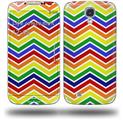 Zig Zag Rainbow - Decal Style Skin (fits Samsung Galaxy S IV S4)
