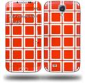 Squared Red - Decal Style Skin (fits Samsung Galaxy S IV S4)