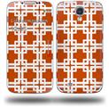 Boxed Burnt Orange - Decal Style Skin (fits Samsung Galaxy S IV S4)