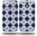 Boxed Navy Blue - Decal Style Skin (fits Samsung Galaxy S IV S4)