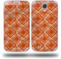 Wavey Burnt Orange - Decal Style Skin (fits Samsung Galaxy S IV S4)
