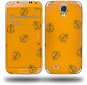 Anchors Away Orange - Decal Style Skin (fits Samsung Galaxy S IV S4)