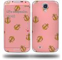 Anchors Away Pink - Decal Style Skin (fits Samsung Galaxy S IV S4)