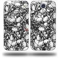 Scattered Skulls White - Decal Style Skin (fits Samsung Galaxy S IV S4)
