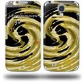 Alecias Swirl 02 Yellow - Decal Style Skin (fits Samsung Galaxy S IV S4)
