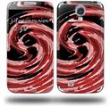 Alecias Swirl 02 Red - Decal Style Skin (fits Samsung Galaxy S IV S4)