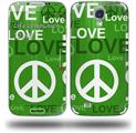 Love and Peace Green - Decal Style Skin (fits Samsung Galaxy S IV S4)