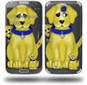 Puppy Dogs on Black - Decal Style Skin (fits Samsung Galaxy S IV S4)
