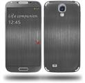 Simulated Brushed Metal Silver - Decal Style Skin (fits Samsung Galaxy S IV S4)