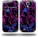 Twisted Garden Hot Pink and Blue - Decal Style Skin (fits Samsung Galaxy S IV S4)