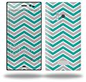 Zig Zag Teal and Gray - Decal Style Skin (fits Nokia Lumia 928)