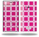 Squared Fushia Hot Pink - Decal Style Skin (fits Nokia Lumia 928)