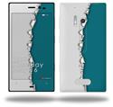 Ripped Colors Gray Seafoam Green - Decal Style Skin (fits Nokia Lumia 928)